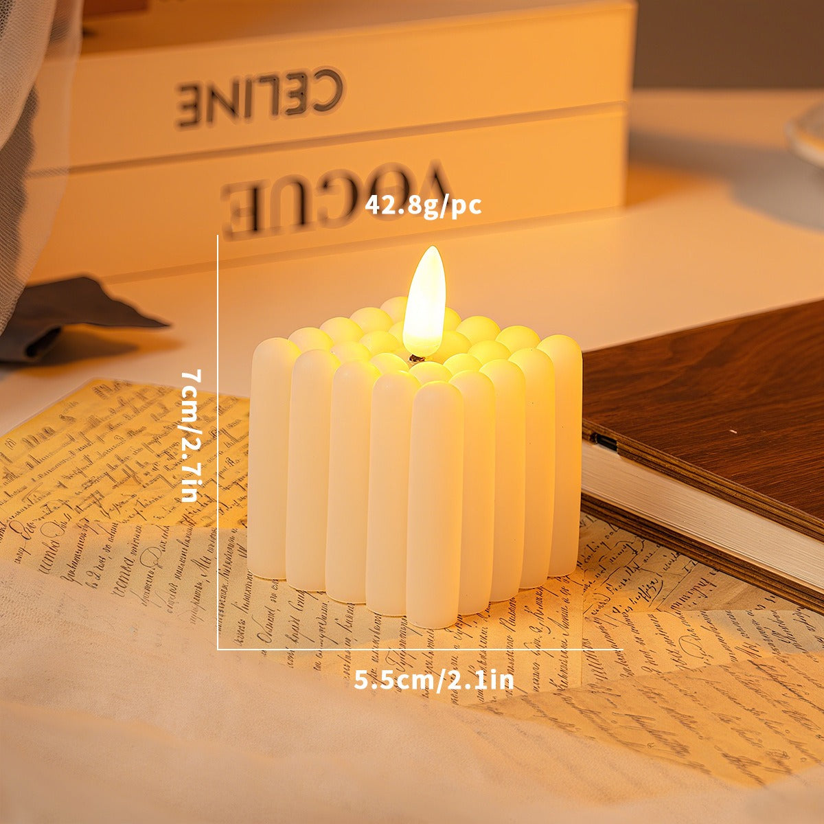 Frosted Glass Snowball LED Candle Lamp