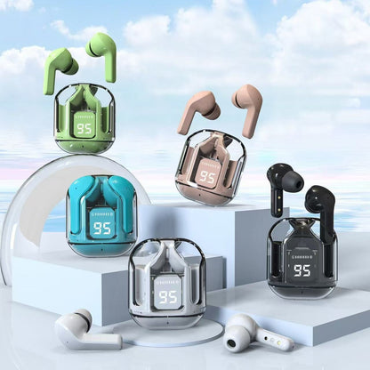 Compact Bluetooth Earbuds with LED Display Case - Luxicro