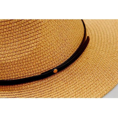 Women's Large Brimmed Straw Beach Hat