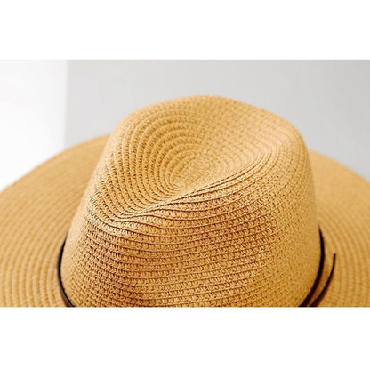 Women's Large Brimmed Straw Beach Hat