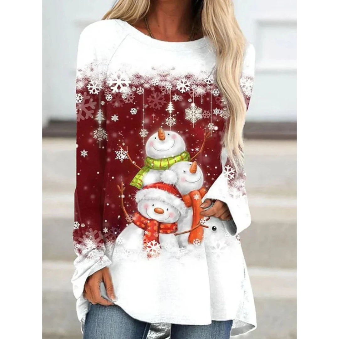 Ladies' Warm Winter Crew Neck Sweater - Luxicro