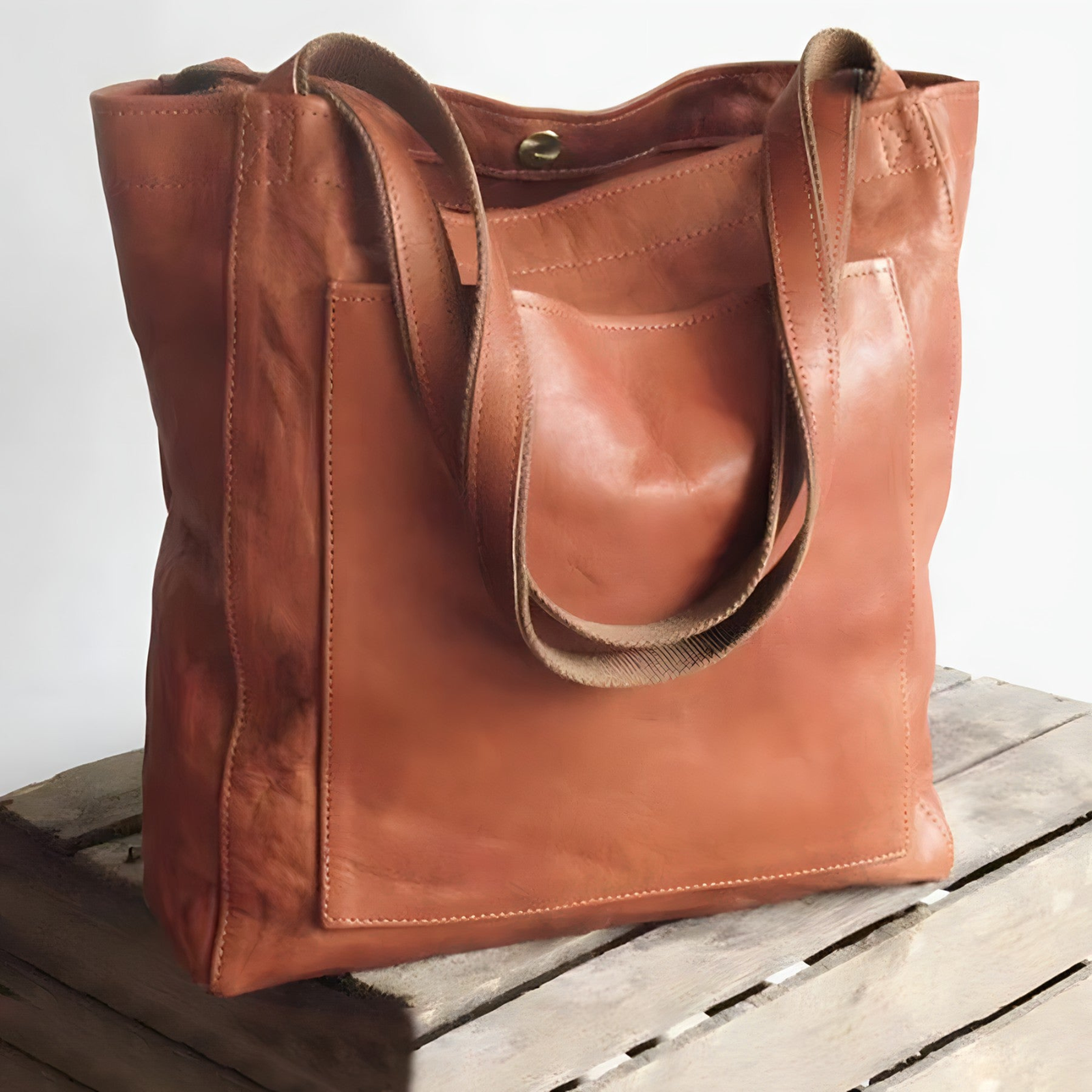 Big Ladies Tote Bag Stylish Practical Durable Leather - Luxicro