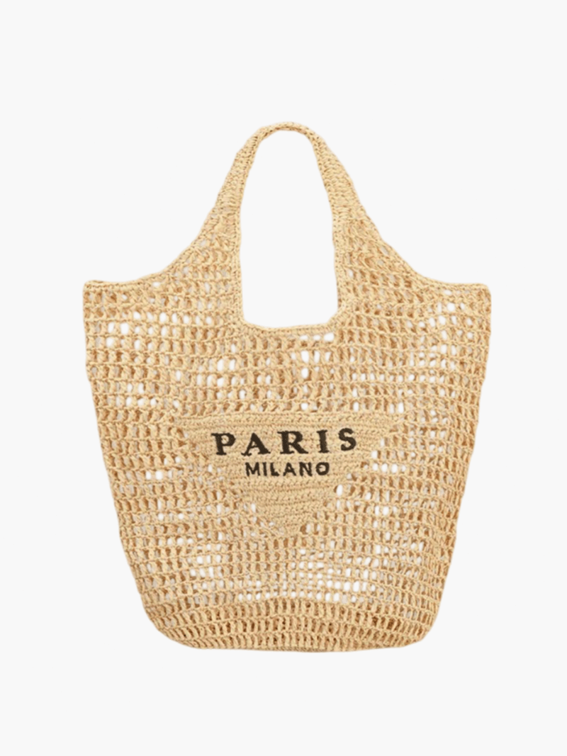 Natural Woven Tote Beach Bag Boho Chic Style - Luxicro