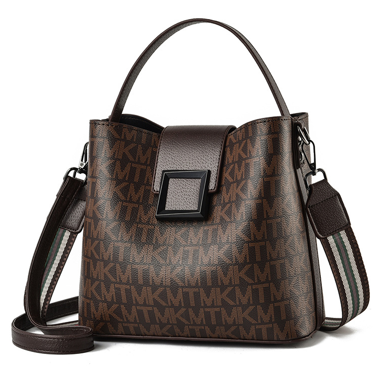 Fashionable Women's Bucket Tote Bag Waterproof Lining