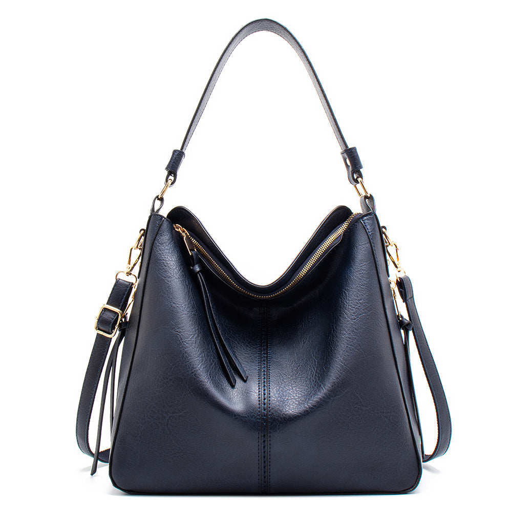 Classic Ladies Large Shoulder Handbag Durable Leather