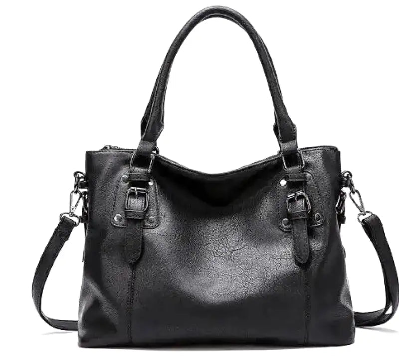 Classic Ladies Tote Bag Soft Leather Spacious Interior - Luxicro