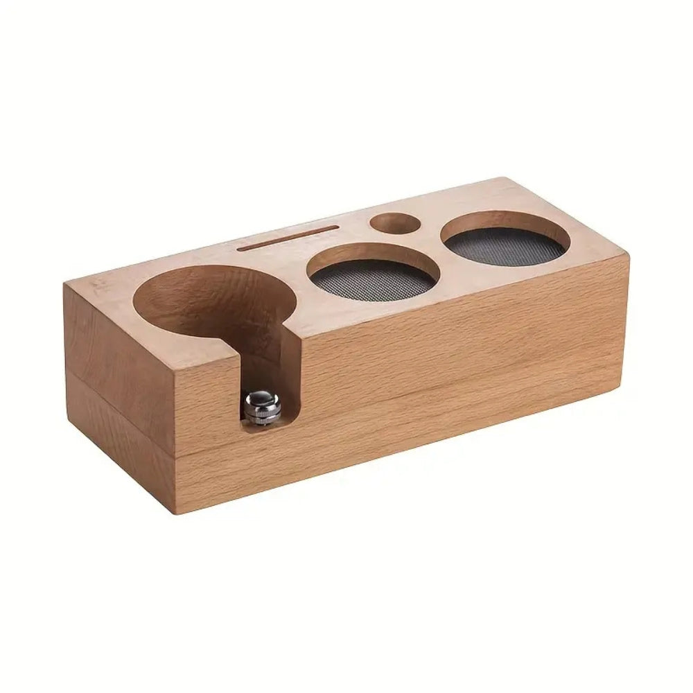 Compact Wooden Coffee Tamper Holder