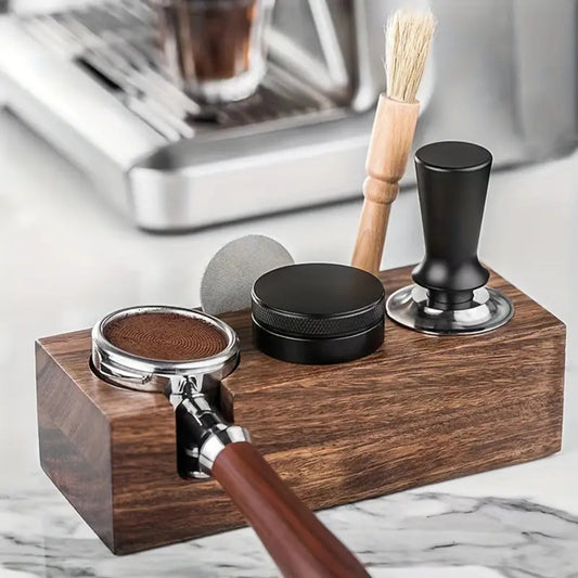 Compact Wooden Coffee Tamper Holder - Luxicro