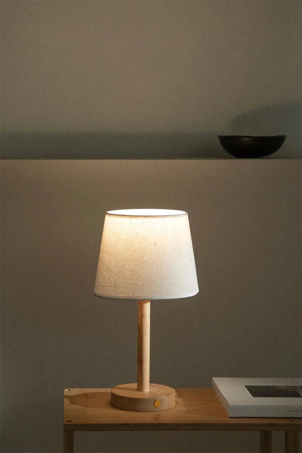 Warm Wooden Portable Table Lamp - Luxicro