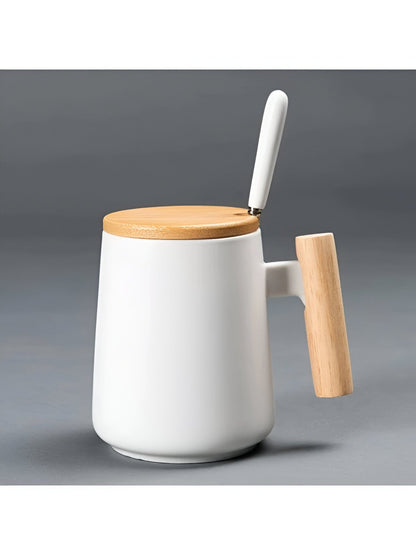 Natural Handle Porcelain Coffee Cup
