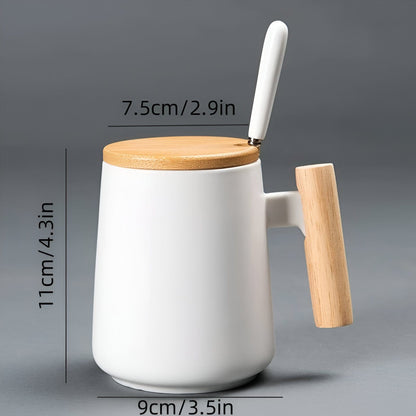 Natural Handle Porcelain Coffee Cup