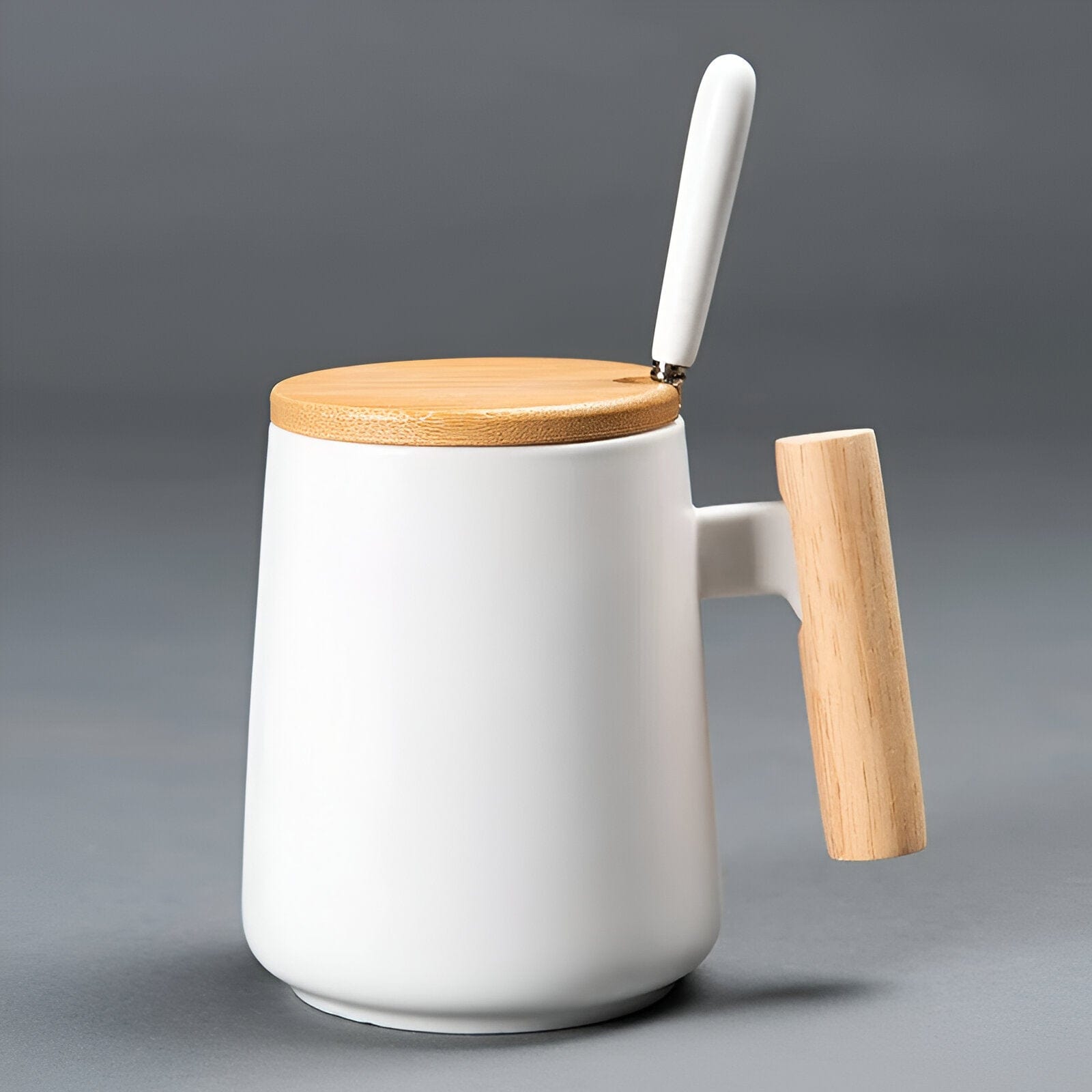 Natural Handle Porcelain Coffee Cup - Luxicro