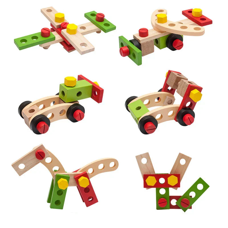 Mini Wooden Toolbox Play Set