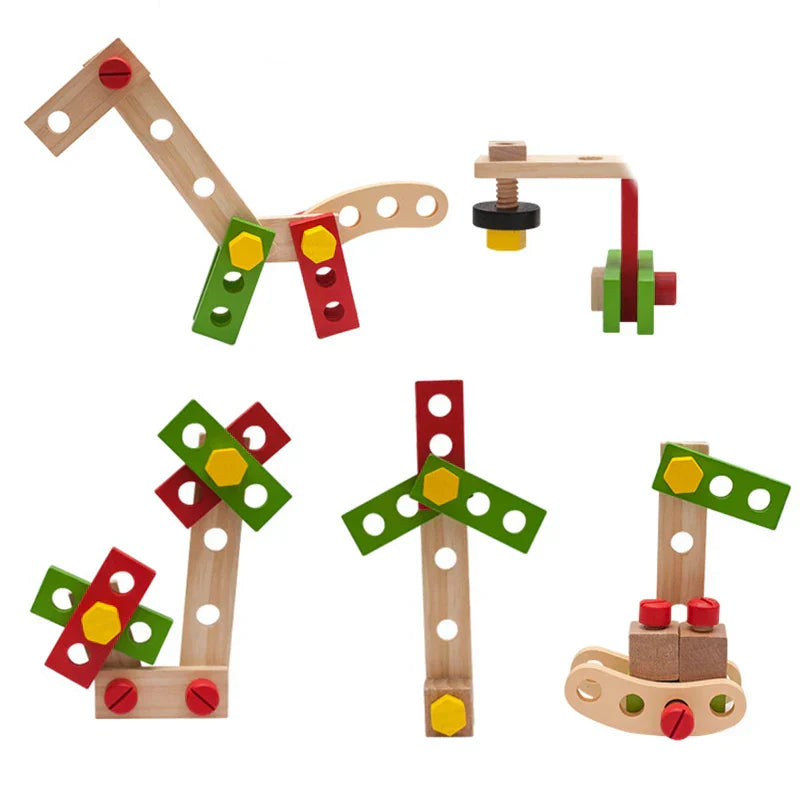 Mini Wooden Toolbox Play Set