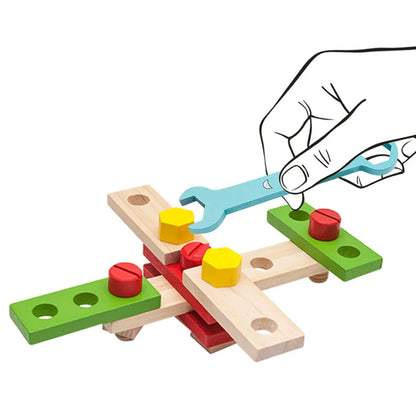 Mini Wooden Toolbox Play Set
