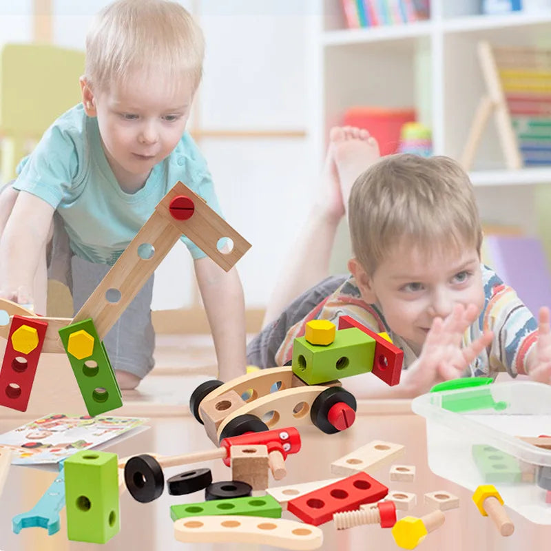 Mini Wooden Toolbox Play Set