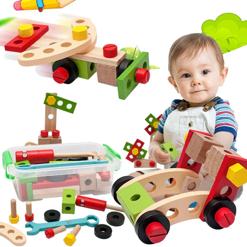 Mini Wooden Toolbox Play Set - Luxicro