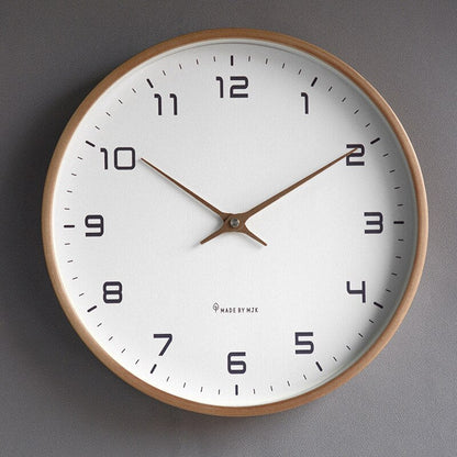 Rustic Wood Scandinavian Wall Clock