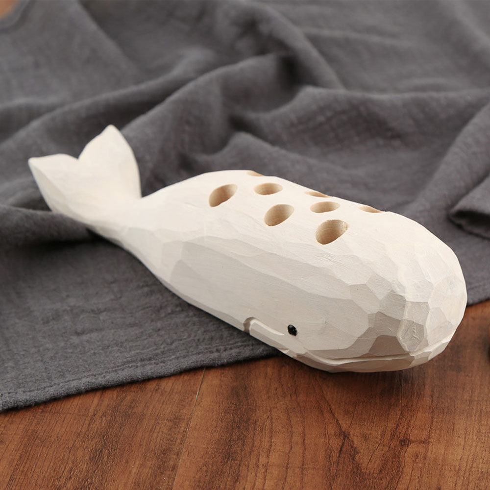Natural Wood Office Desk Pen Holder - Luxicro