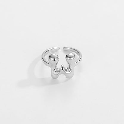 Stylish Monogram Letter Ring