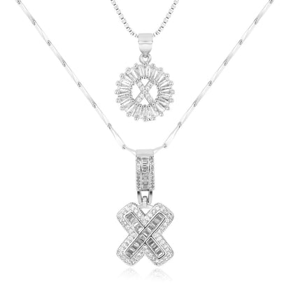 Fine 14k Gold Initial Diamond Pendant Necklace