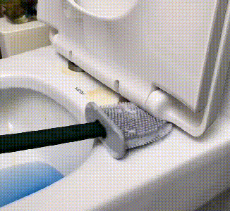 Soft Bristle Toilet Brush - Easy Clean Silicone Handle