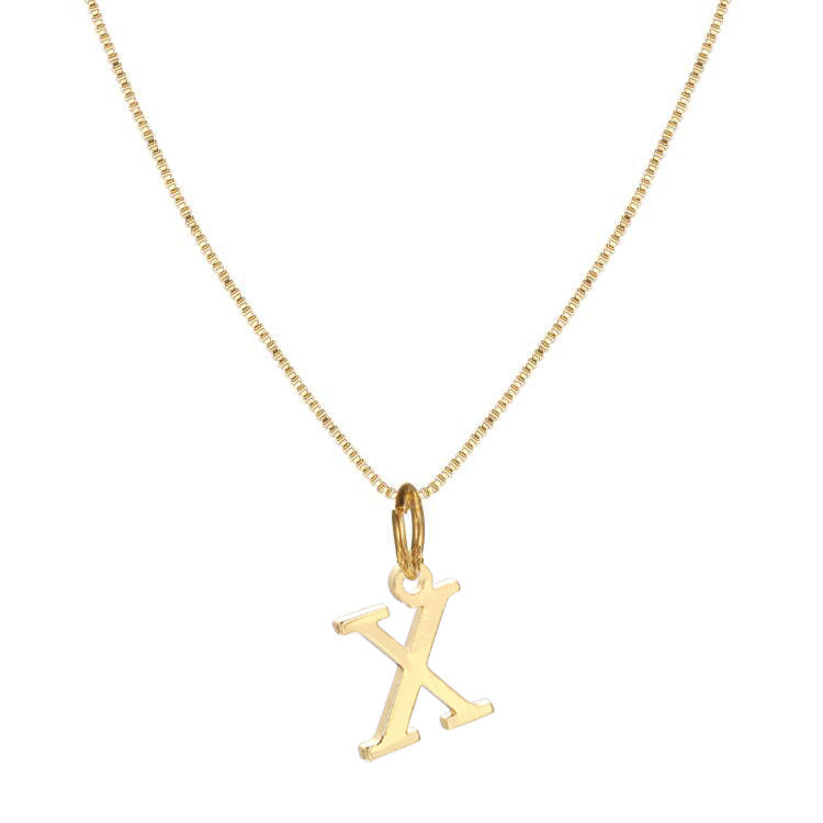 Classic 14k Gold Monogram Pendant Necklace