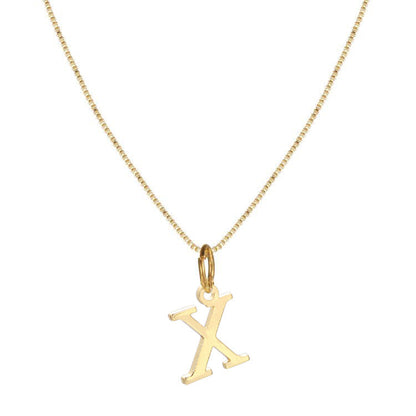 Classic 14k Gold Monogram Pendant Necklace