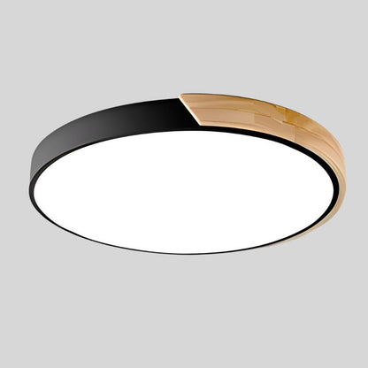 Rustic Wood Round Pendant Ceiling Light