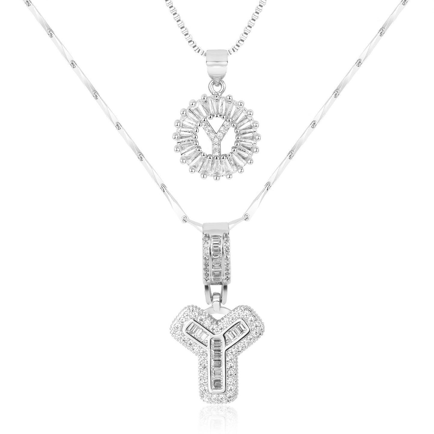 Fine 14k Gold Initial Diamond Pendant Necklace