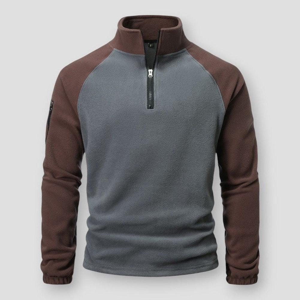 Cozy Mens Fleece Jacket Half Zip Midweight