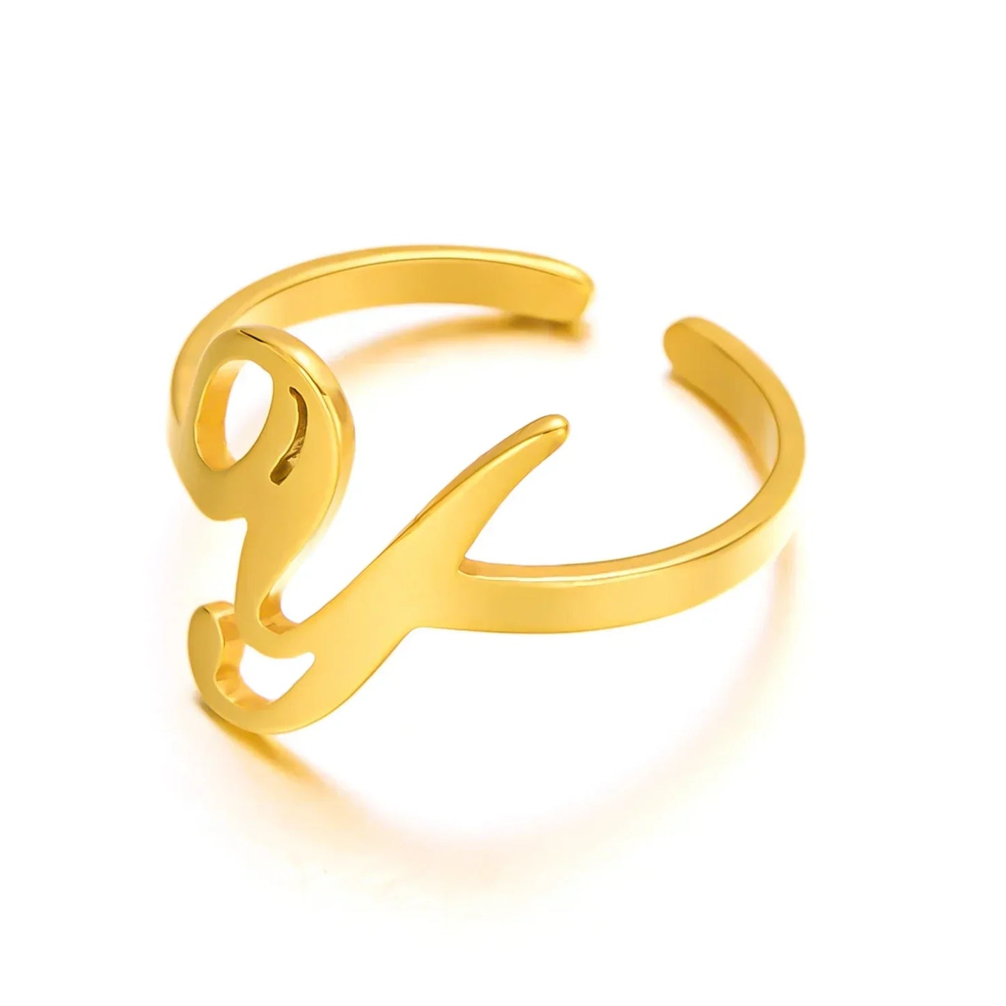 Custom Engraved Initial Silver Ring
