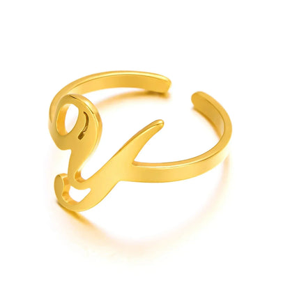Custom Engraved Initial Silver Ring