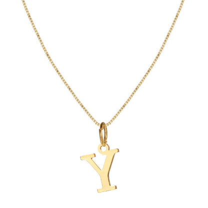 Classic 14k Gold Monogram Pendant Necklace