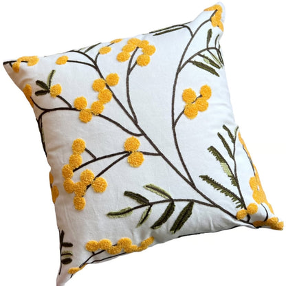 Bright Floral Pattern Decorative Pillow Cover