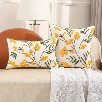 Bright Floral Pattern Decorative Pillow Cover - Luxicro