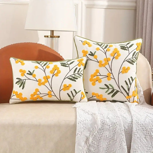 Bright Floral Pattern Decorative Pillow Cover - Luxicro