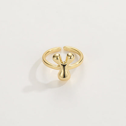 Stylish Monogram Letter Ring