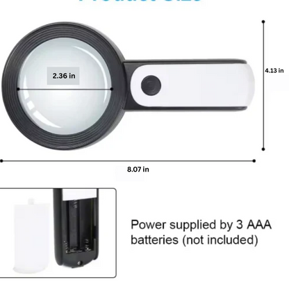 Easy Grip 3x Magnifying Glass for Reading