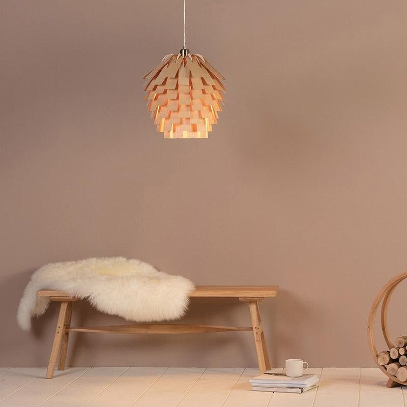 Country Wooden Pendant Light - Luxicro