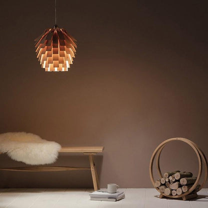 Country Wooden Pendant Light