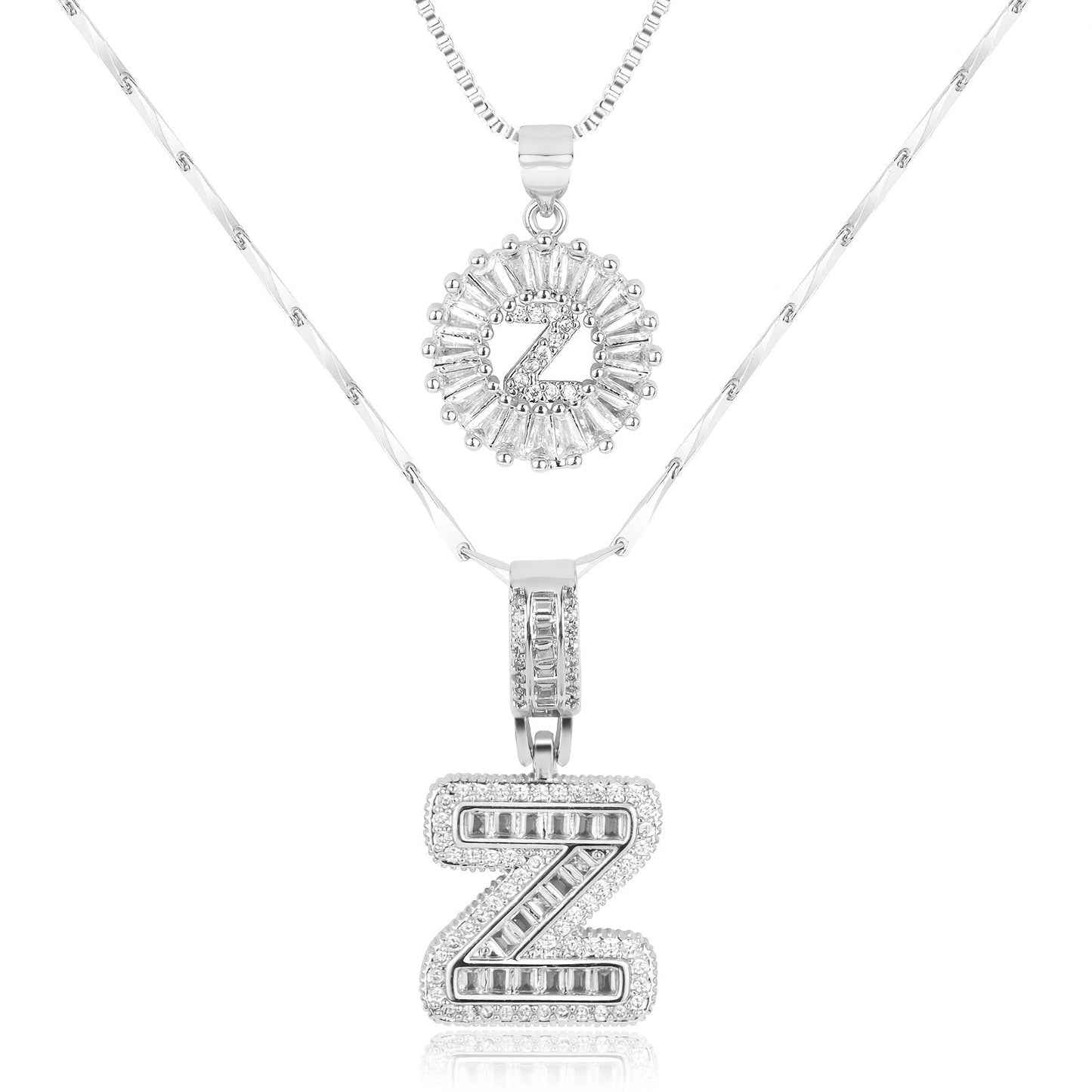 Fine 14k Gold Initial Diamond Pendant Necklace