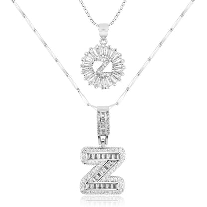 Custom 14k Gold Letter Diamond Necklaces