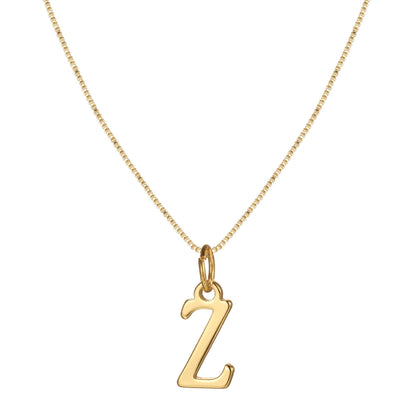 Classic 14k Gold Monogram Pendant Necklace