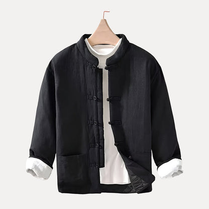 Cozy Casual Mens Padded Jacket - Classic Linen Blazer