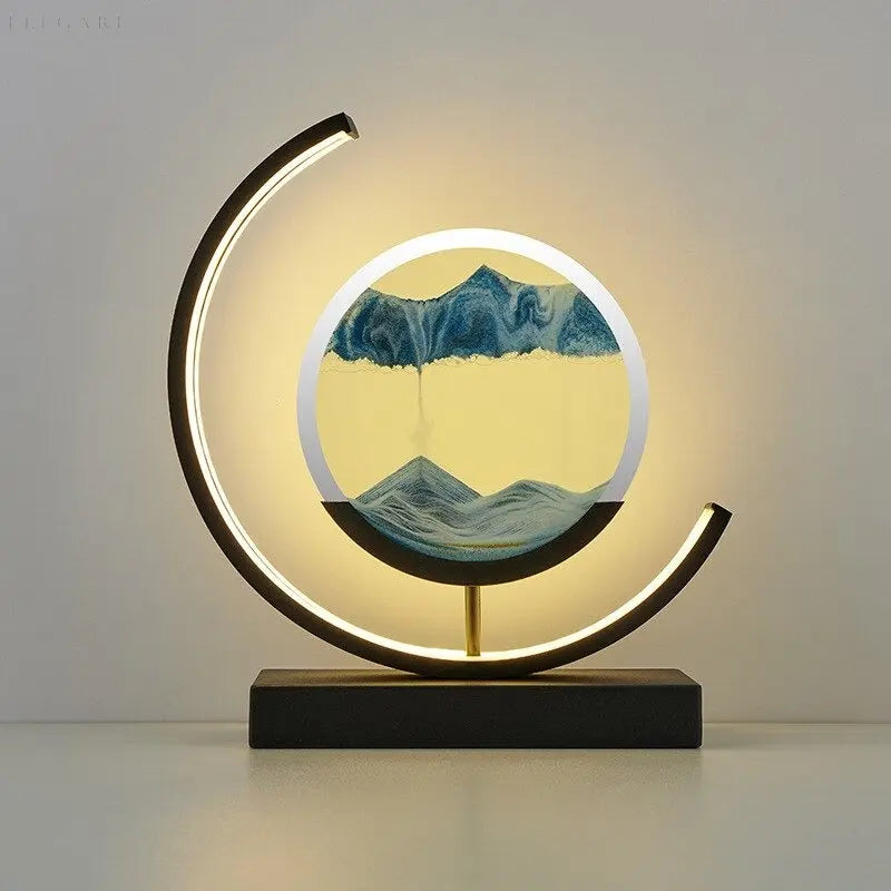 Soothing Desk Lamp with Colorful Sand Effect