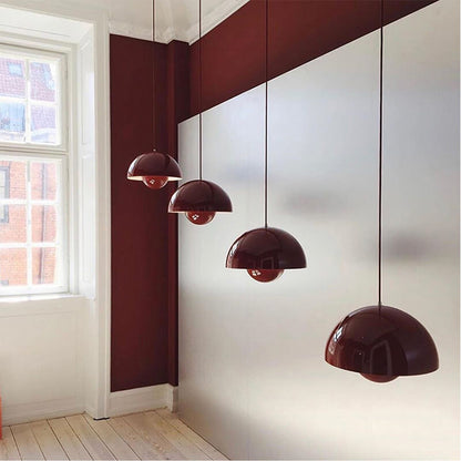 Stylish Glass Semi Globe Pendant Light