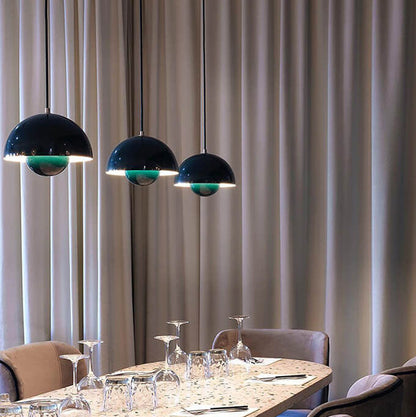 Stylish Glass Semi Globe Pendant Light