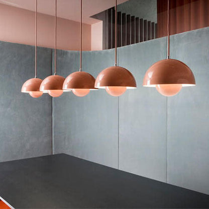 Stylish Glass Semi Globe Pendant Light