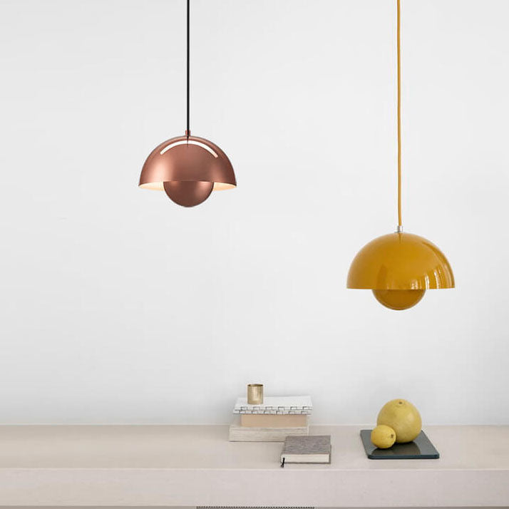 Stylish Glass Semi Globe Pendant Light
